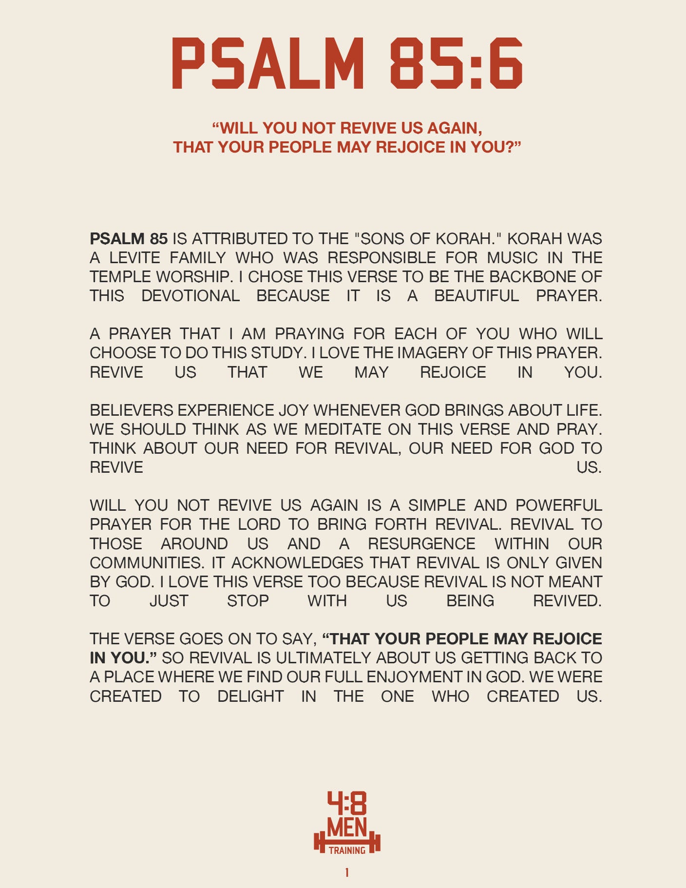 The Revival Workout Devotional